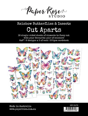 Rainbow Butterflies & Insects Cut Aparts