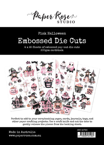 Pink Halloween Embossed Die Cuts