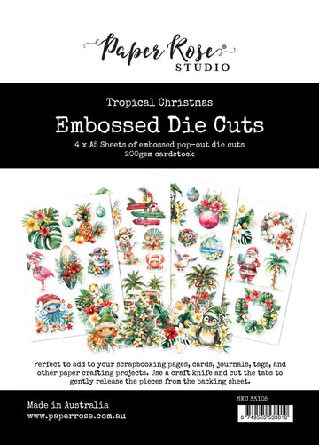 Tropical Christmas Embossed Die Cuts