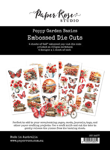 Poppy Gardens Basics Embossed Die Cuts