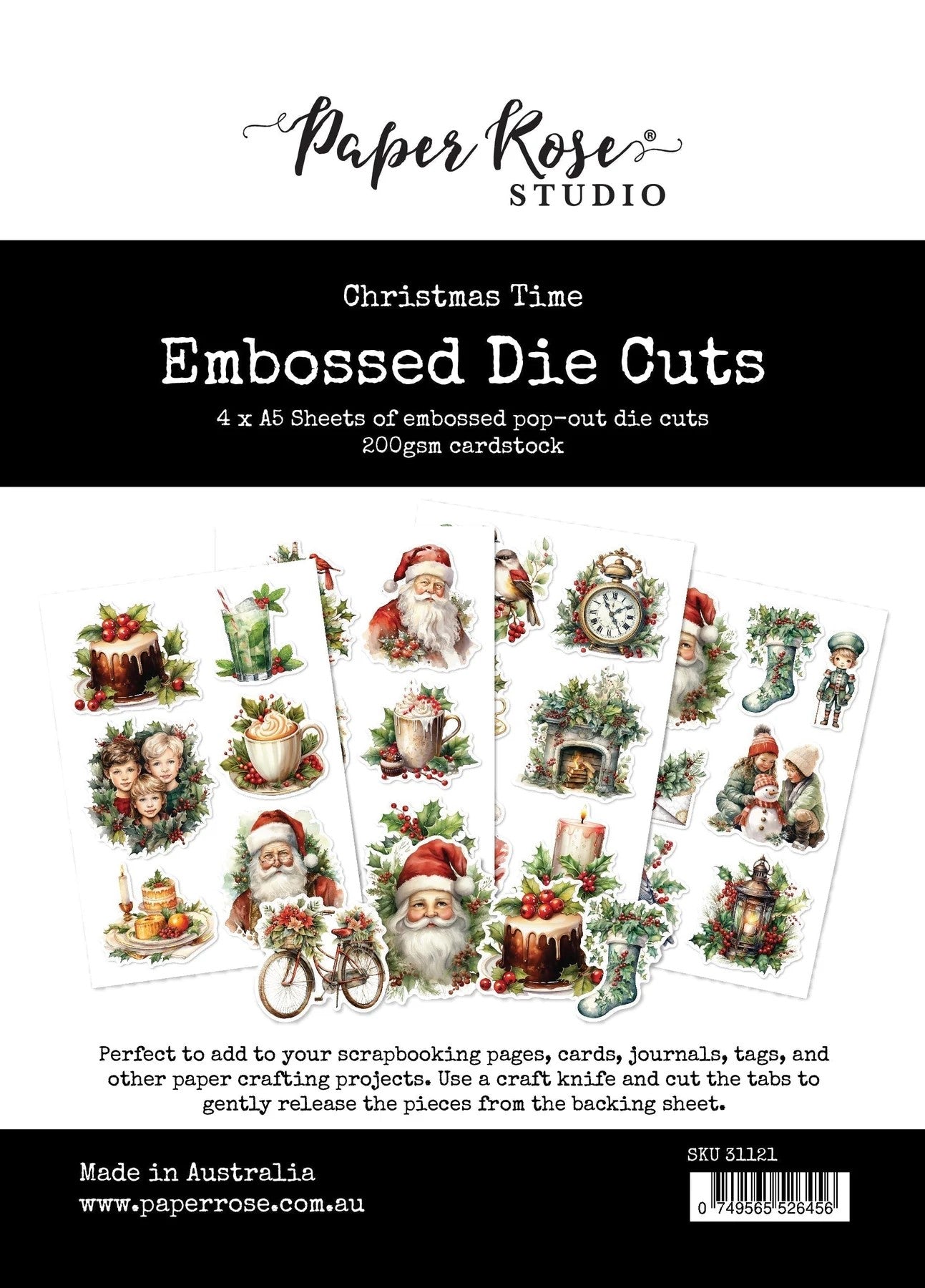 Christmas Time Embossed Die Cuts